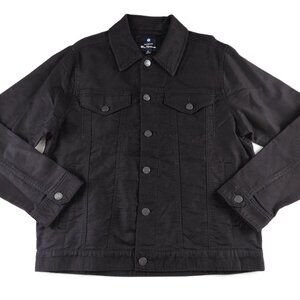 Ben Sherman Button Front Trucker Jacket Men's Size Medium Black Collared Pockets